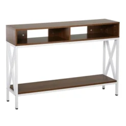 HOMCOM Industrial Style Entryway Console Table Desk With Shelf For Living Room, Or Bedroom -Furniture Sale Store GUEST f85be5c5 9853 44d7 9809 8db786d542fa