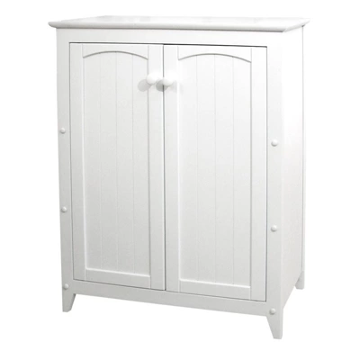 Wood 2 Door Storage Cabinet In White-Pemberly Row 1 Wood 2 Door Storage Cabinet In White-Pemberly Row