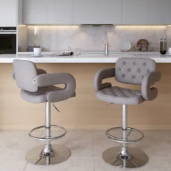 Set Of 2 Adjustable Tufted Fabric Barstool With Armrests - CorLiving 15 Set Of 2 Adjustable Tufted Fabric Barstool With Armrests - CorLiving -Furniture Sale Store GUEST f9150daf e158 460e bfc8 f660f69de050