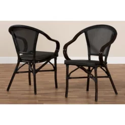 Set Of 2 Artus Indoor And Outdoor Stackable Bistro Dining Chairs - Baxton Studio -Furniture Sale Store GUEST f9a799de e33e 4e12 ae82 334a8d44a058
