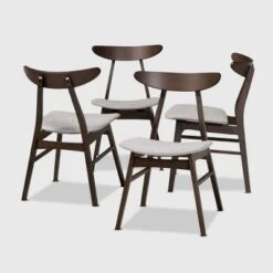 Set Of 4 Britte Fabric Upholstered Wood Dining Chairs - Baxton Studio 13 Set Of 4 Britte Fabric Upholstered Wood Dining Chairs - Baxton Studio -Furniture Sale Store GUEST fabea9b3 7971 4cd0 be1c 4b2264381d48