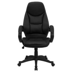 Emma And Oliver High Back Black LeatherSoft Curved Back Swivel Ergonomic Office Chair-Loop Arms 5 Emma And Oliver High Back Black LeatherSoft Curved Back Swivel Ergonomic Office Chair-Loop Arms -Furniture Sale Store GUEST fb141342 ca61 4d67 82bb f09d0dae72fb