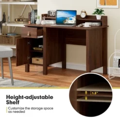Costway Computer Desk Home Office Writing Workstation W/ Drawer & Hutch 15 Costway Computer Desk Home Office Writing Workstation W/ Drawer & Hutch -Furniture Sale Store GUEST fb4a5e21 7865 4eba b1b4 cf1513df00c3