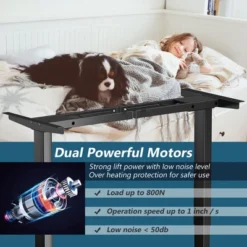 Costway Electric Adjustable Standing Up Desk Frame Dual Motor W/Controller WhiteBlackGrey 18 Costway Electric Adjustable Standing Up Desk Frame Dual Motor W/Controller WhiteBlackGrey -Furniture Sale Store GUEST fbb53329 128f 4638 94ab 46def6d4717f