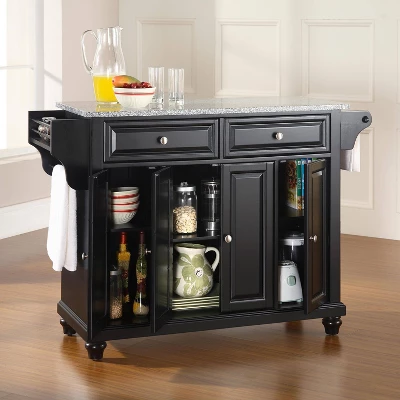 Cambridge Granite Top Full Size Kitchen Island/Cart Black/Gray - Crosley 2 Cambridge Granite Top Full Size Kitchen Island/Cart Black/Gray - Crosley - Image 2