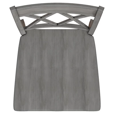 Set Of 2 South Hill X Back Dining Chair Antique Gray - Inspire Q 5 Set Of 2 South Hill X Back Dining Chair Antique Gray - Inspire Q - Image 5