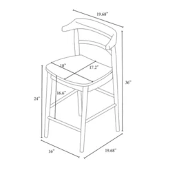 Kaysville Curved Back Wood Counter Height Barstool - Threshold™ Designed With Studio McGee -Furniture Sale Store GUEST fd10f3f7 c840 492c 99c3 22fe1ea36f2d