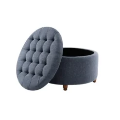 Large Round Tufted Storage Ottoman With Lift Off Lid - WOVENBYRD -Furniture Sale Store GUEST fdcf68d9 bc88 4a0e b6cc 8e124fd34897