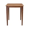 Solid Wood Top Table With Shaker Legs Cinnamon/Brown - International Concepts