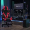 BlackArc Tango Gaming Desk & Chair Set - Reclining Gaming Chair With Slide-Out Footrest & Gaming Desk With Cupholder/Headphone Hook