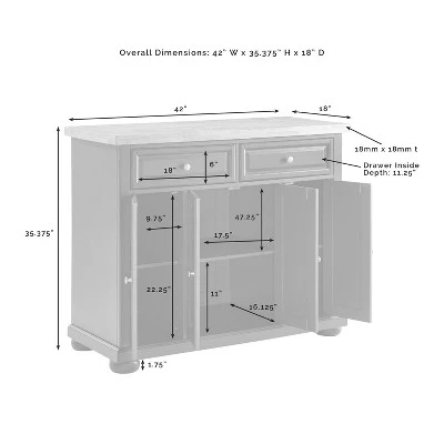 Madison Kitchen Island Navy - Crosley 13 Madison Kitchen Island Navy - Crosley - Image 13