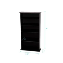 Drawbridge Multimedia Storage Rack Black - Atlantic -Furniture Sale Store GUEST ff9b4695 6b3b 4785 b193 460efdbba1e7